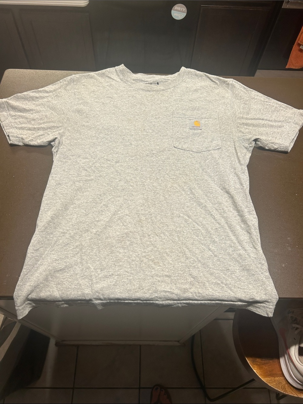 Carhartt Light Gray Pocket Short-Sleeve Tee